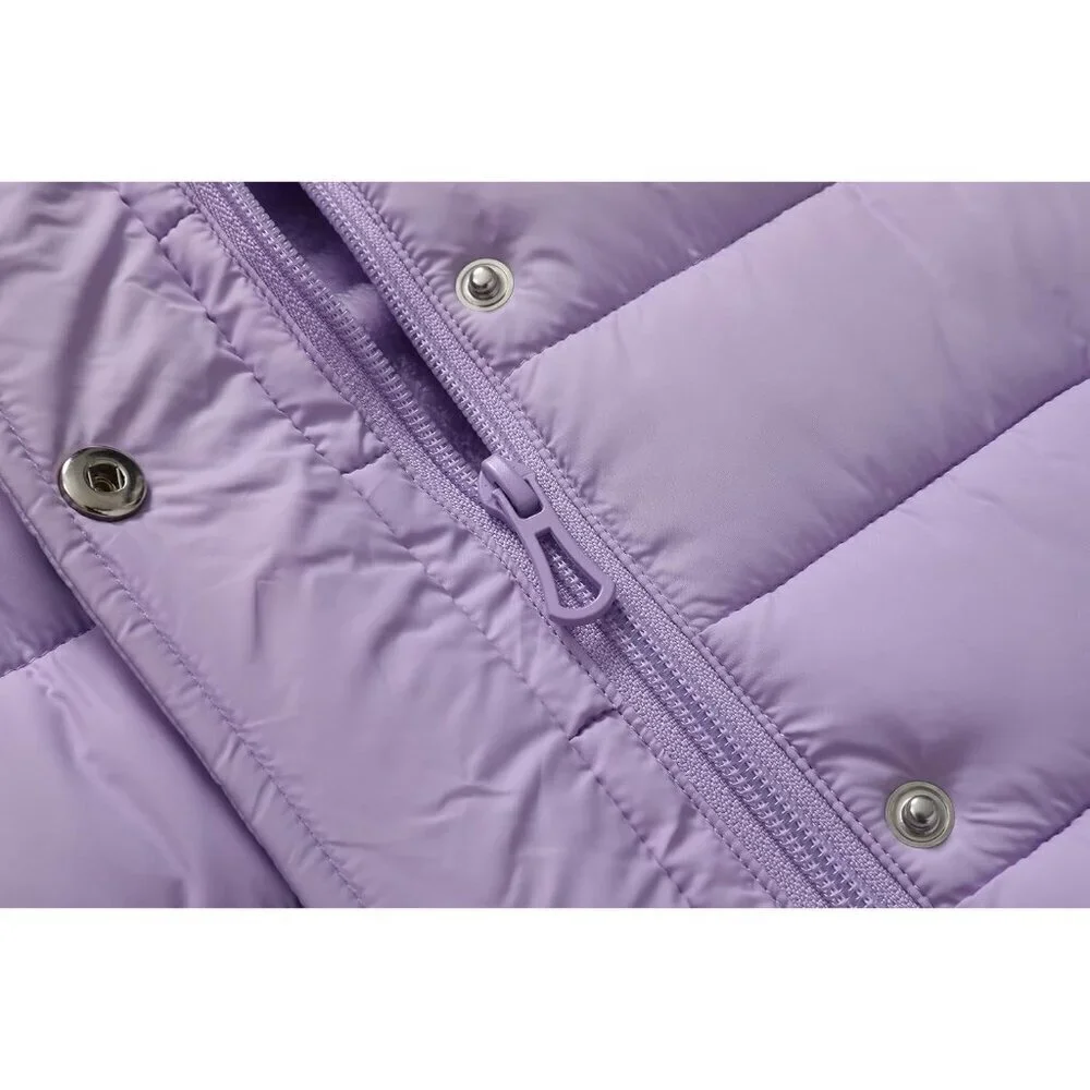 Girl's Winter Waterproof Warm Long Coat,Kids Puffer Jacket Outerwear Parka,Remov